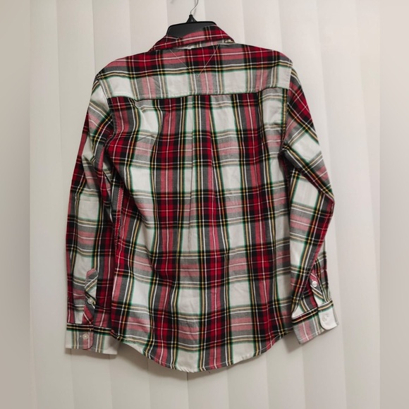 Tommy Hilfiger Red and Green Plaid Button Down Shirt - Picture 3 of 4